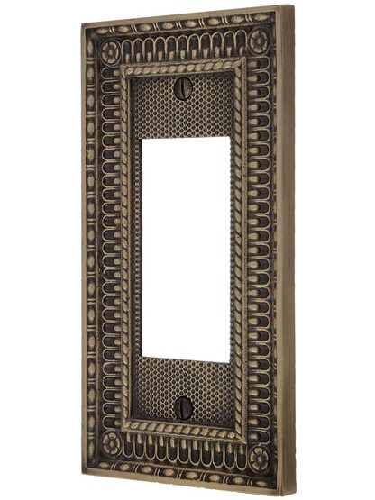 Pisano GFI Cover Plate in Antique Brass.